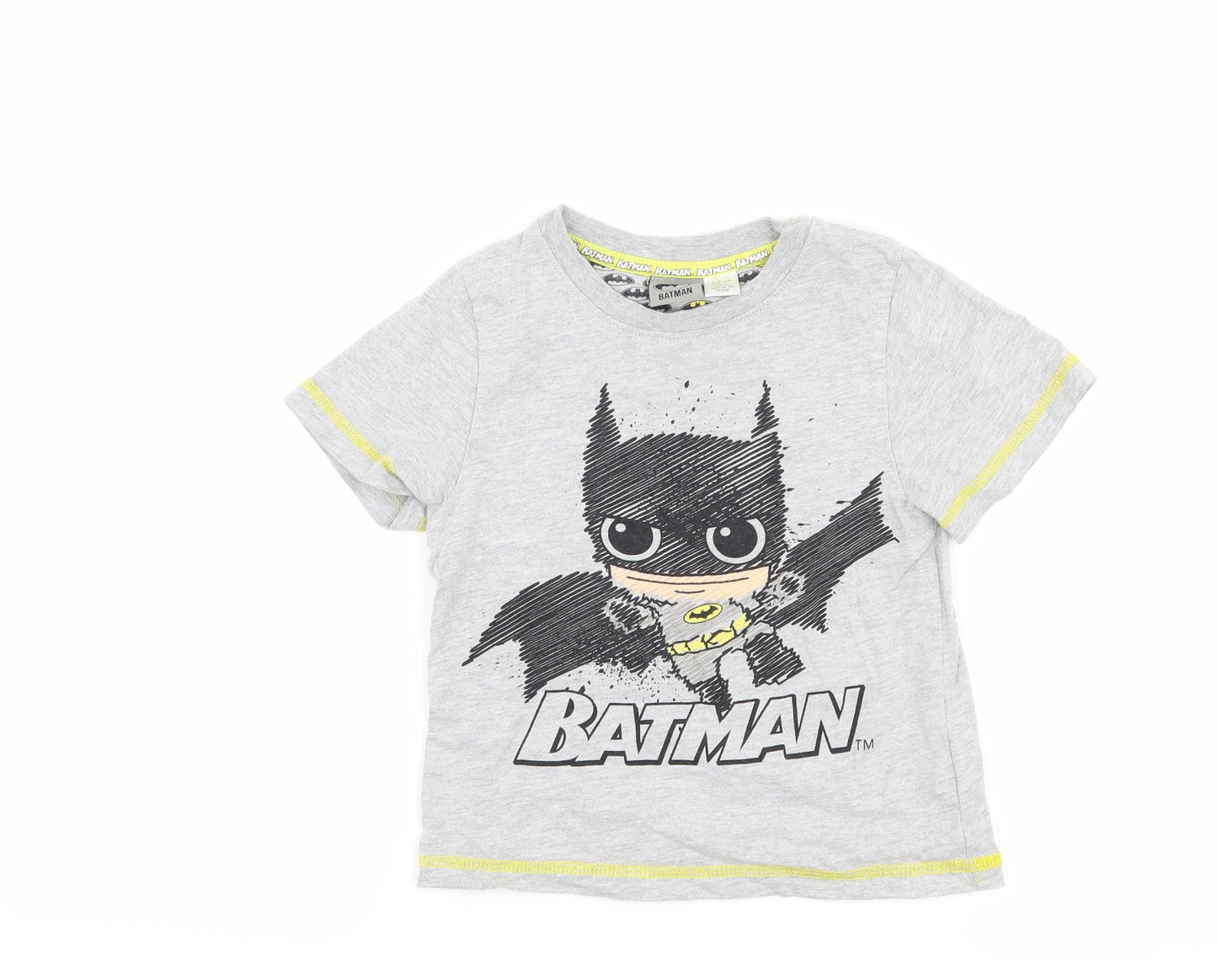 Batman Boys Grey   Basic T-Shirt Size 2-3 Years  - batman