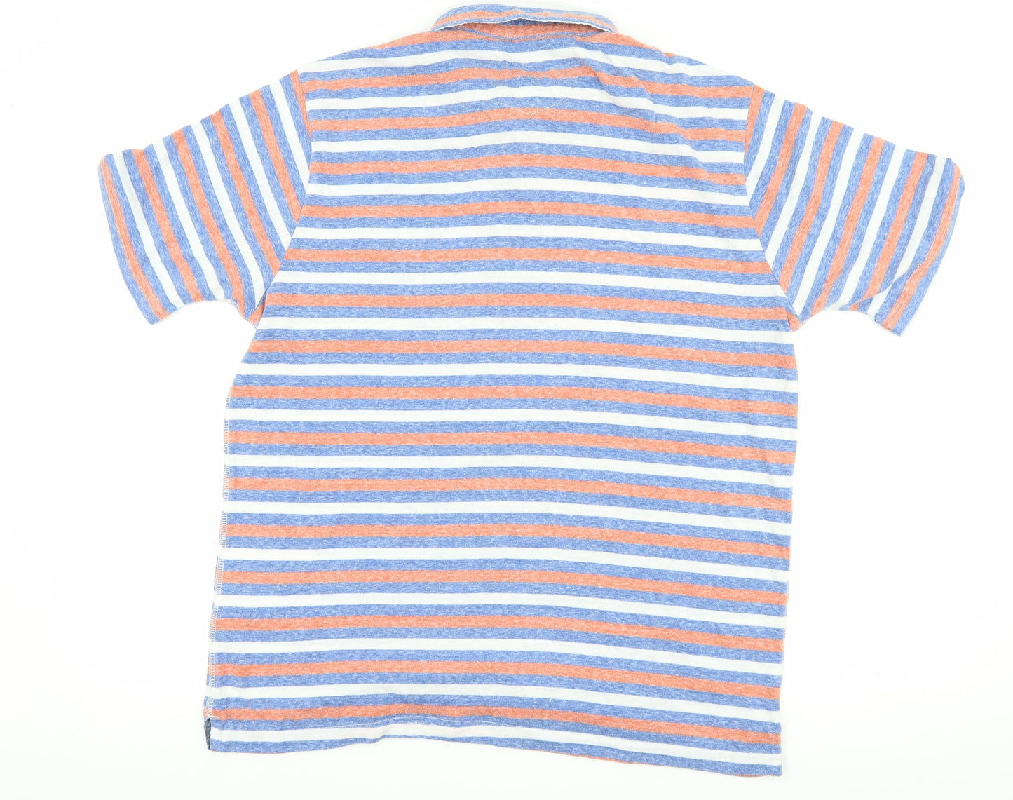 Matalan Mens Blue Striped   Polo Size L