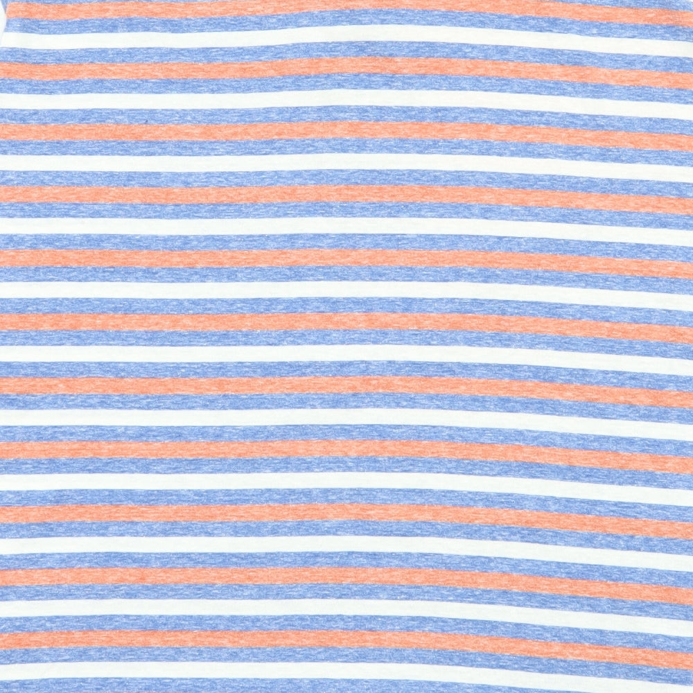 Matalan Mens Blue Striped   Polo Size L