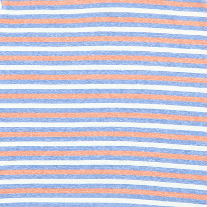 Matalan Mens Blue Striped   Polo Size L