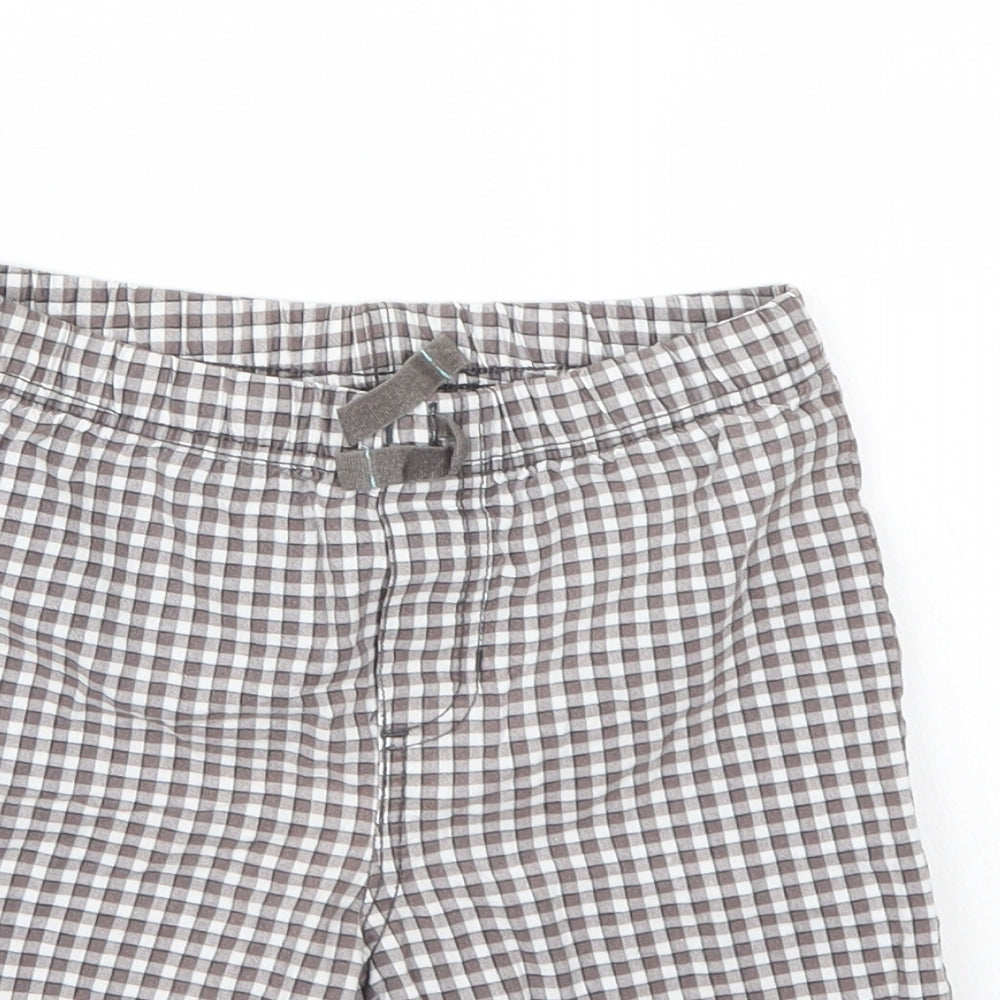 Carters Boys Grey Check  Chino Shorts Size 5 Years