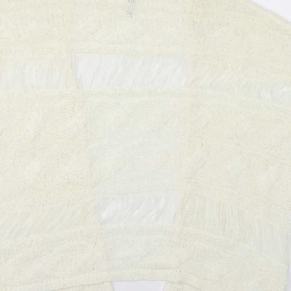 George Womens White  Knit Cardigan Jumper Size L