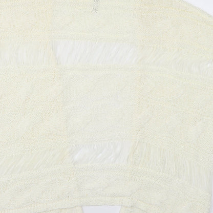 George Womens White  Knit Cardigan Jumper Size L