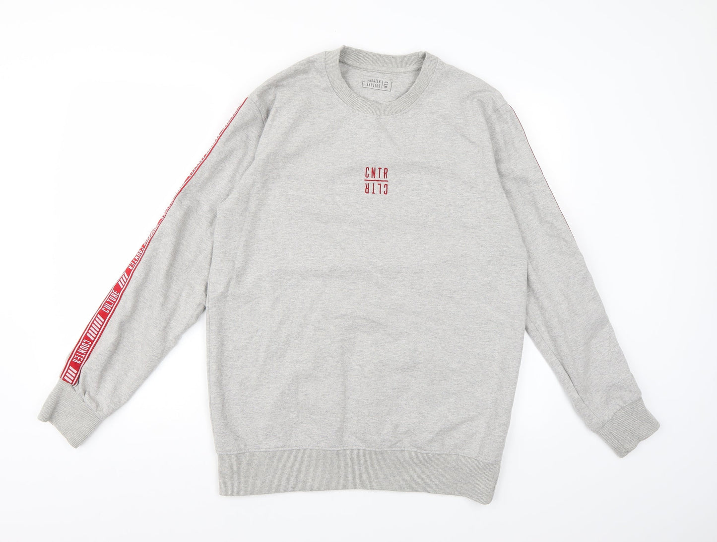 Counter Culture Mens Grey  Jersey Pullover Sweatshirt Size M