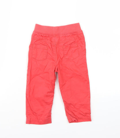 Marks and Spencer Baby Red   Jogger Trousers Size 12 Months