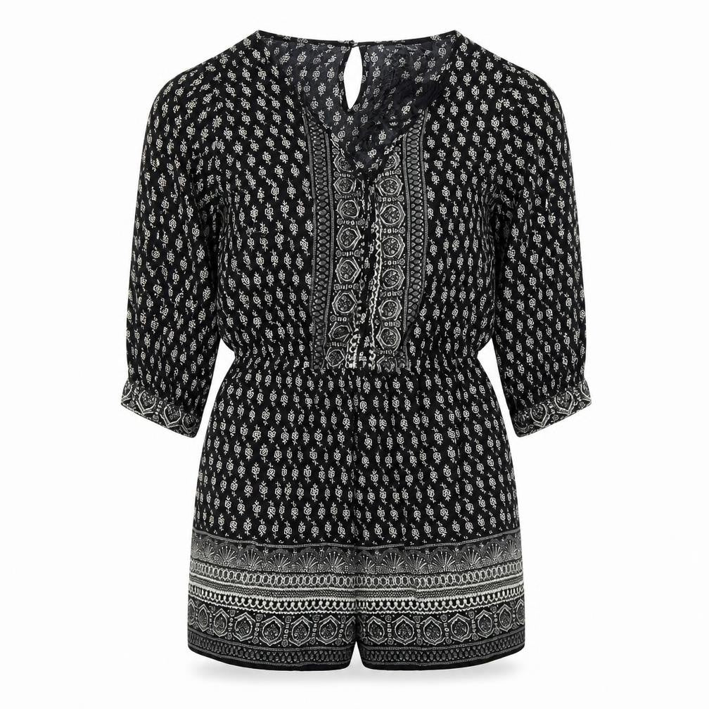 Womens UK Size 10 Atmosphere One-Piece Black Playsuit