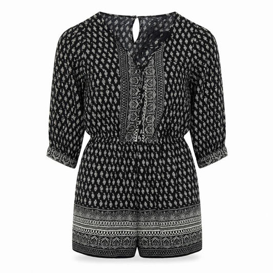 Womens UK Size 10 Atmosphere One-Piece Black Playsuit