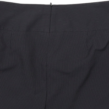 Evie Collection Womens Blue Striped Rayon A-Line Skirt Size 12
