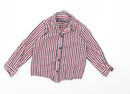 Rebel Boys Red Check  Basic Button-Up Size 4-5 Years