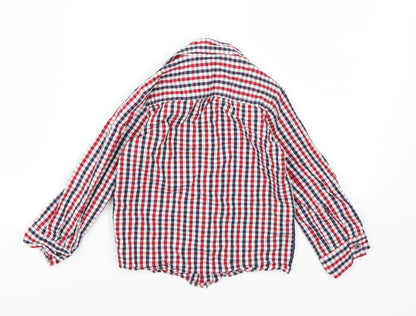 Rebel Boys Red Check  Basic Button-Up Size 4-5 Years