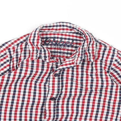 Rebel Boys Red Check  Basic Button-Up Size 4-5 Years