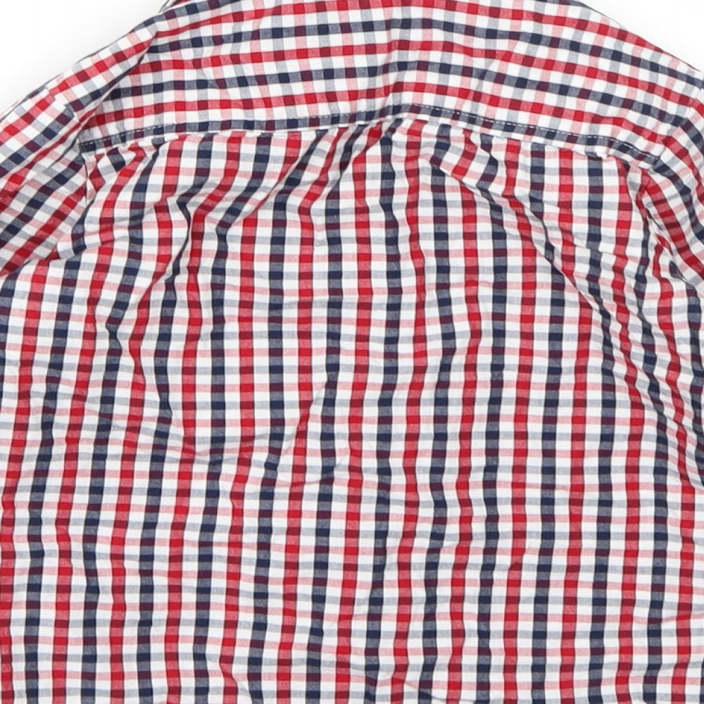 Rebel Boys Red Check  Basic Button-Up Size 4-5 Years