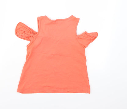 Matalan Girls Pink   Basic T-Shirt Size 6 Years  - Salmon Pink