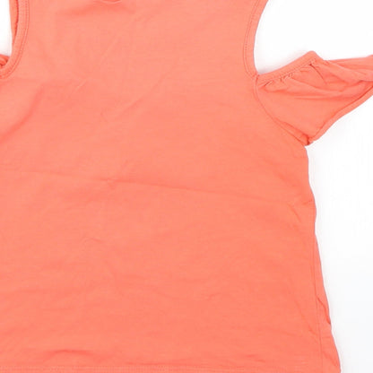 Matalan Girls Pink   Basic T-Shirt Size 6 Years  - Salmon Pink