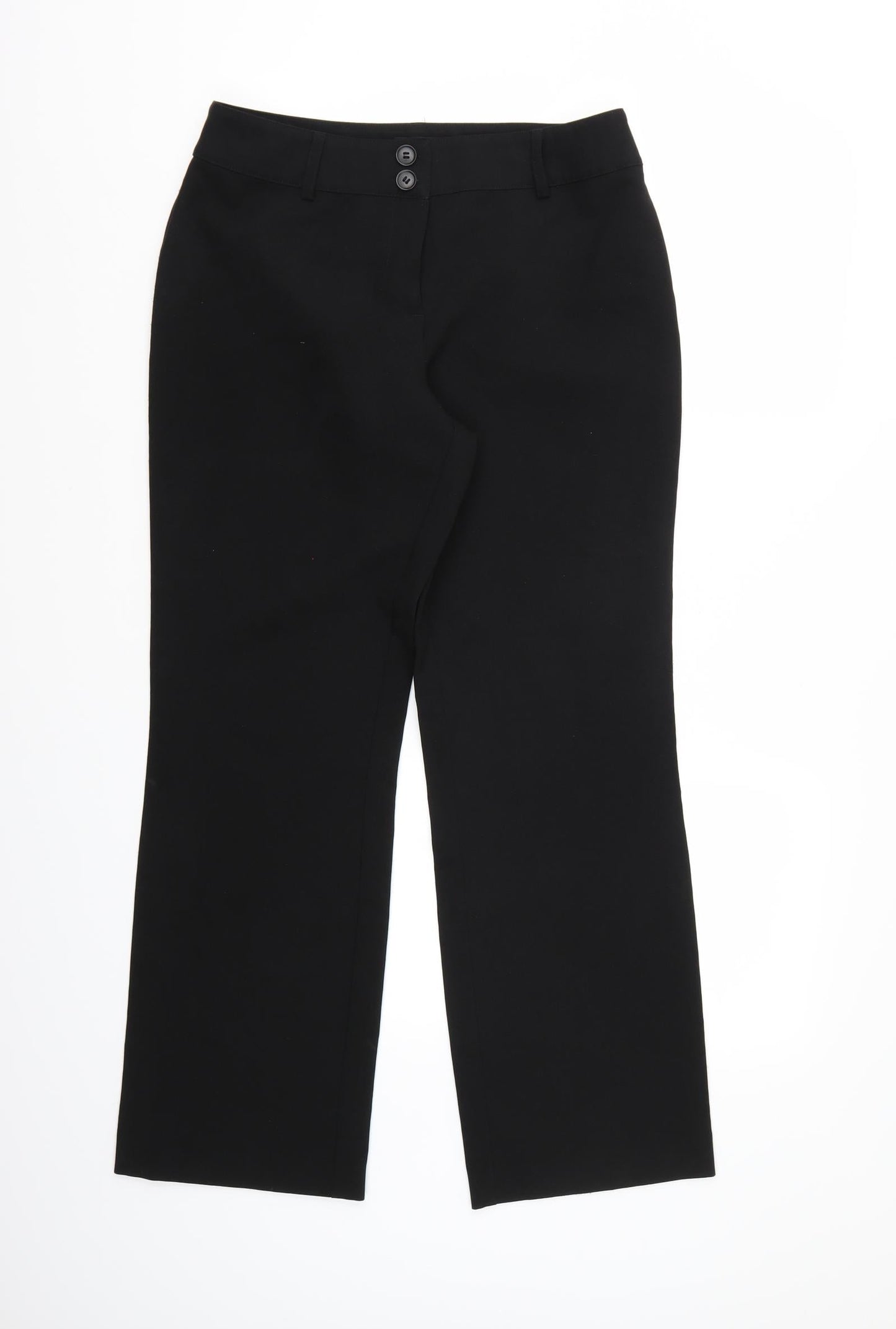 Womens UK Size 10 Papaya Regular Fit  Black Trousers