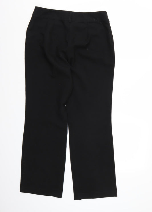 Womens UK Size 10 Papaya Regular Fit  Black Trousers