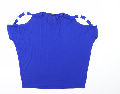 Womens UK Size 10 Select Blue Basic T-Shirt