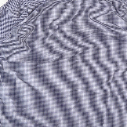 Mens UK Size 17.5 Debenhams Blue  Button-Up Long Sleeve Casual Shirt