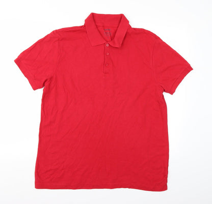 George Mens Red    Polo Size L