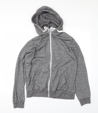 Mens UK Size M H&M Grey Full Zip Hoodie
