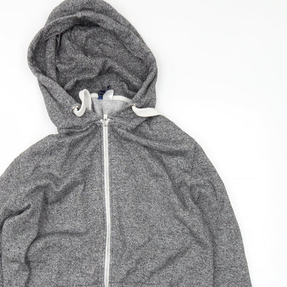 Mens UK Size M H&M Grey Full Zip Hoodie