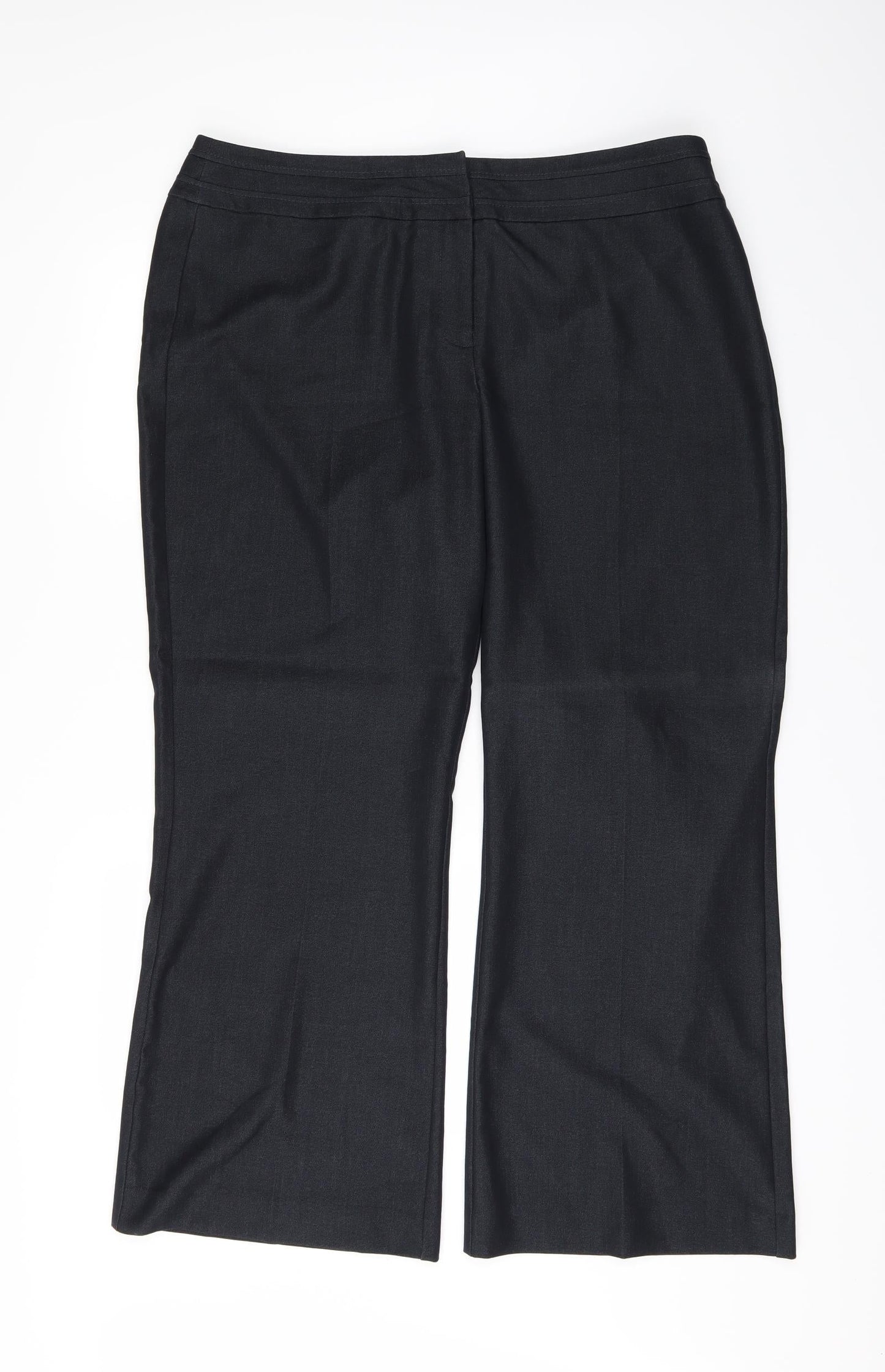 Womens UK Size 16 DEBINHAMS Regular Fit  Black Trousers
