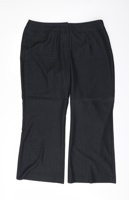 Womens UK Size 16 DEBINHAMS Regular Fit  Black Trousers
