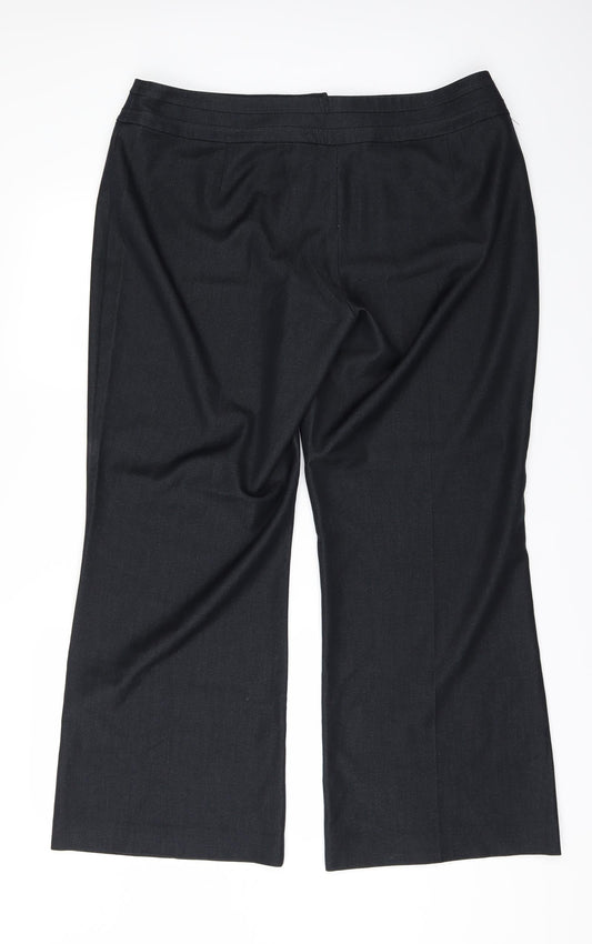 Womens UK Size 16 DEBINHAMS Regular Fit  Black Trousers