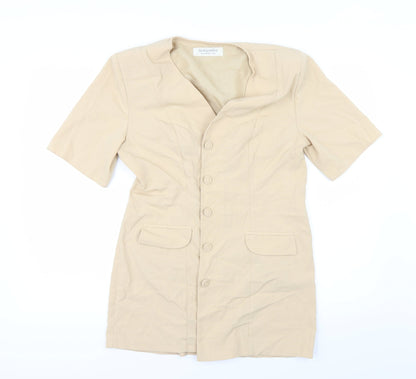 Womens UK Size 12 Dorothy Perkins Beige Overcoat