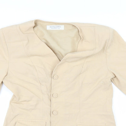 Womens UK Size 12 Dorothy Perkins Beige Overcoat