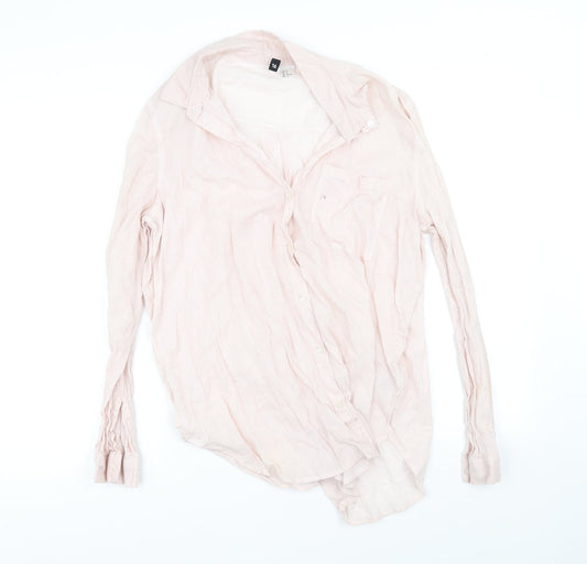 Mens UK Size 34 H&M Pink  Button-Up Long Sleeve Casual Shirt