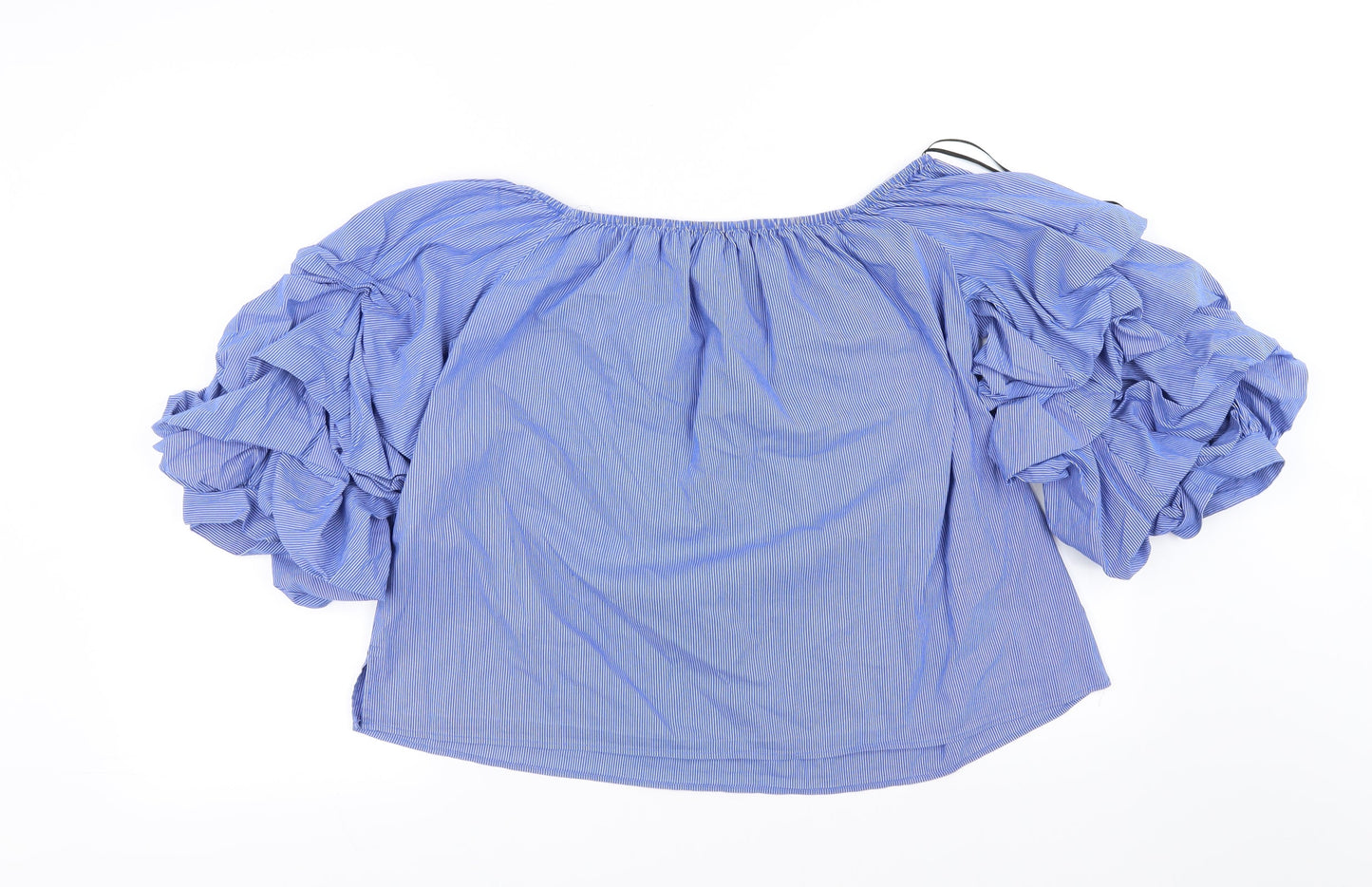 Womens UK Size L Zara Blue Basic T-Shirt