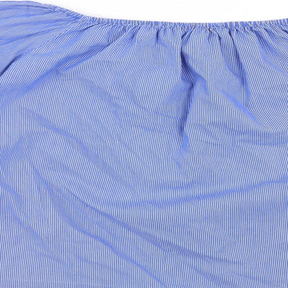 Womens UK Size L Zara Blue Basic T-Shirt