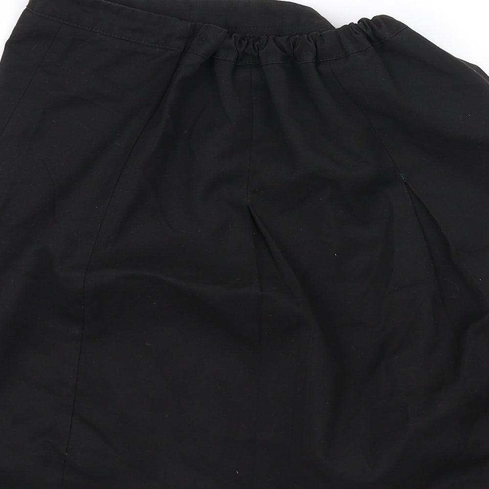 Preworn Girls Black   A-Line Skirt Size 11-12 Years