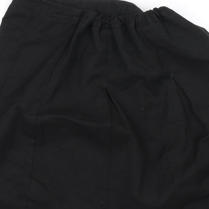 Preworn Girls Black   A-Line Skirt Size 11-12 Years