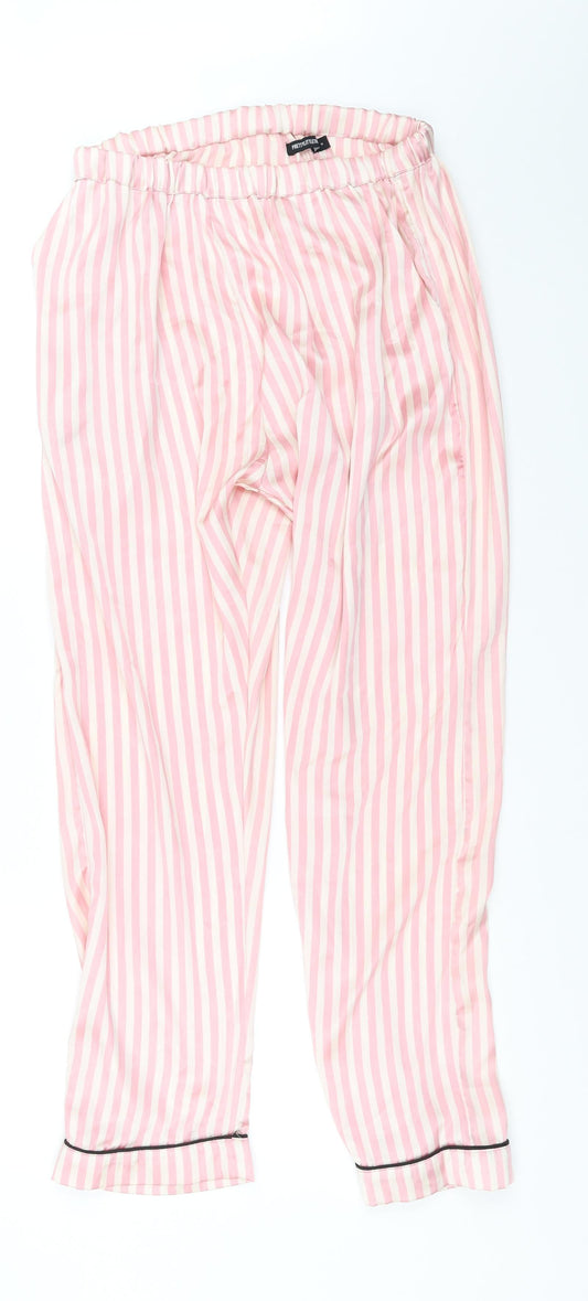 Womens UK Size M PRETTYLITTLETHING Regular Fit  Pink Trousers