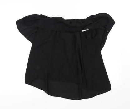 Womens UK Size 12 Atmosphere Black Basic T-Shirt