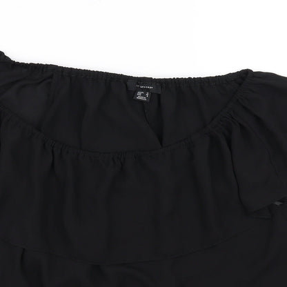 Womens UK Size 12 Atmosphere Black Basic T-Shirt