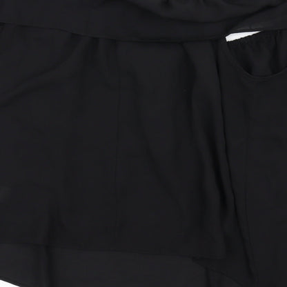 Womens UK Size 12 Atmosphere Black Basic T-Shirt