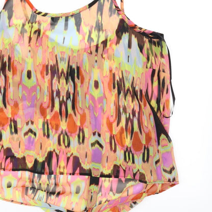 Womens UK Size 10 George Orange Basic Button-Up
