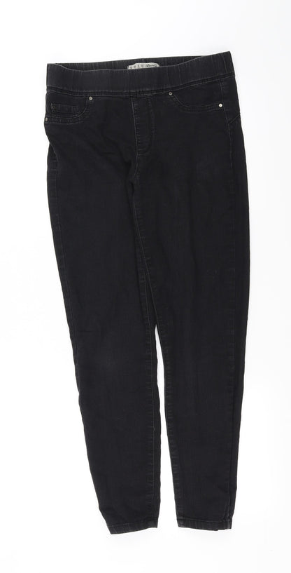 Womens UK Size 10 denimco Regular Fit Skinny Black Jeans