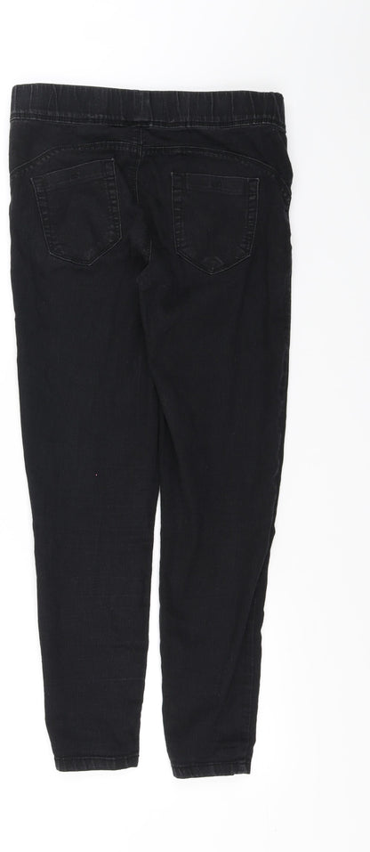 Womens UK Size 10 denimco Regular Fit Skinny Black Jeans