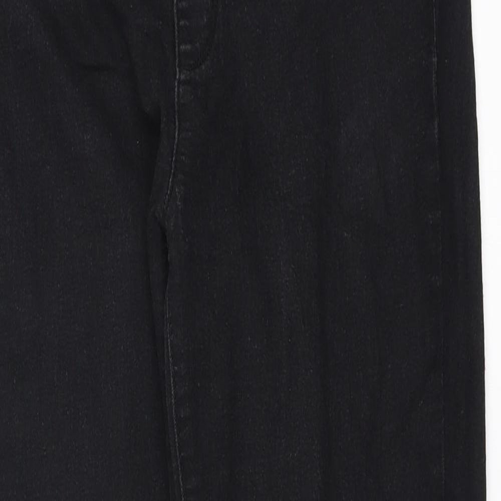 Womens UK Size 10 denimco Regular Fit Skinny Black Jeans