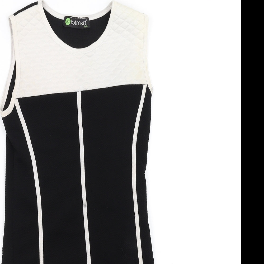 Lotmart Girls Black   Pencil Dress  Size M