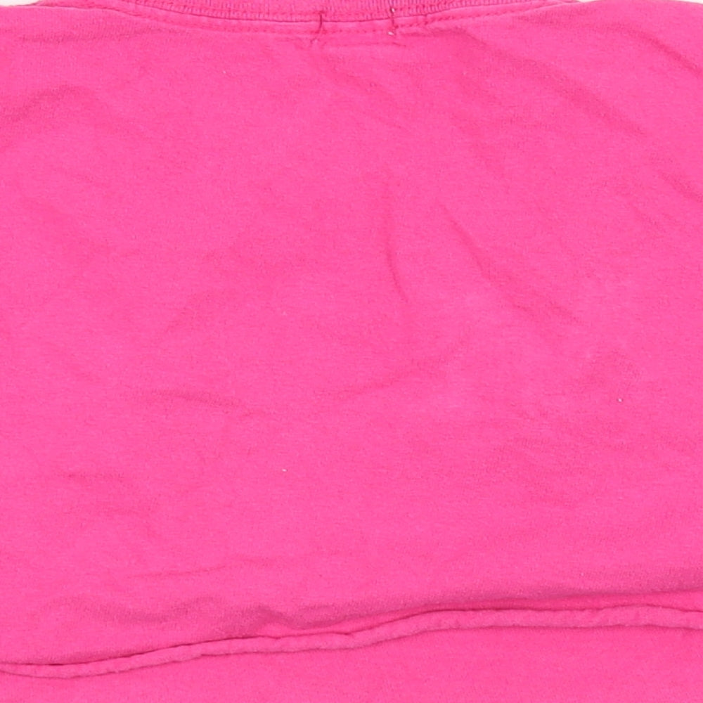 River Island Girls Pink   Cropped T-Shirt Size 5-6 Years