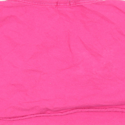 River Island Girls Pink   Cropped T-Shirt Size 5-6 Years