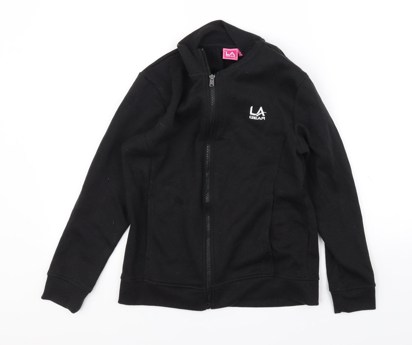 LA Gear Girls Black   Full Zip Jumper Size 13 Years