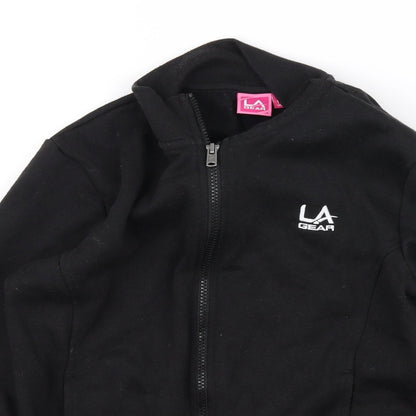 LA Gear Girls Black   Full Zip Jumper Size 13 Years