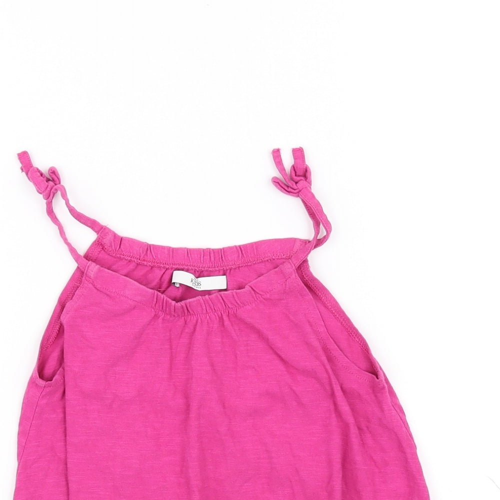 Marks and Spencer Girls Pink   Basic T-Shirt Size 5-6 Years