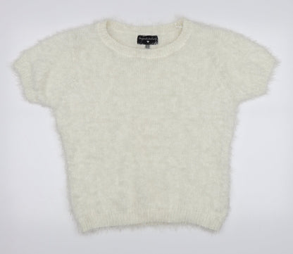 Originals Knitwear Womens White   Pullover Jumper Size L
